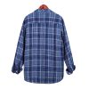 Mens Loose Fit Plaid Linen Shirt Long Sleeve Breathable Casual Spring