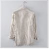 Mens Linen Striped Blazer Breathable Loose Casual