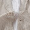 Mens Linen Striped Blazer Breathable Loose Casual
