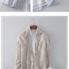 Mens Linen Striped Blazer Breathable Loose Casual