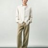 Mens Linen Shirt Loose Fit Button Down Long Sleeve Breathable