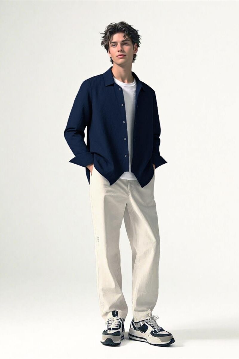 The "Chelsea" Relic Sand-Washed Lapel Shirt | 100% French Linen