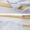 Mens Loose Linen Stripe Long Sleeve Shirt TurnDown Collar Breathable