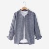 Mens Linen Shirt Loose Fit Button Down Long Sleeve Breathable