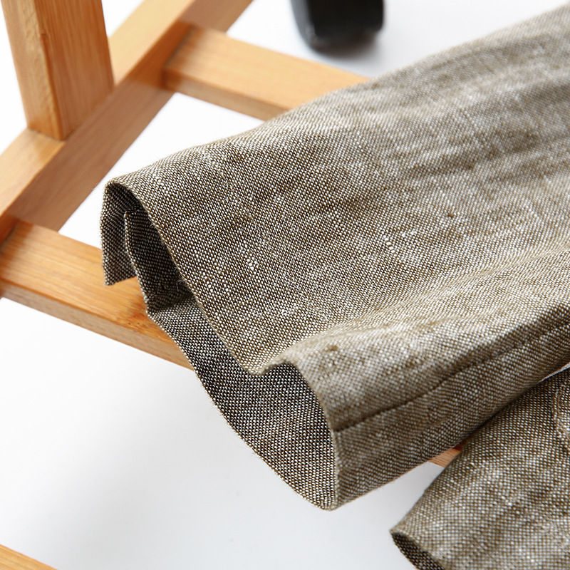 Mens Linen Blazer Breathable Loose Fit Khaki Multi Pocket Casual Jacket