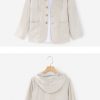 Mens Linen Hooded Shirt Loose Breathable Casual SandWashed Pocket