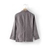 Mens Linen Striped Casual Blazer Loose Fit Breathable