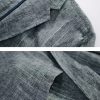 Mens Linen Casual Blazer Loose Fit Breathable Multi Pocket