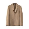 Mens Linen Blazer Loose Fit Breathable Multi-Pocket