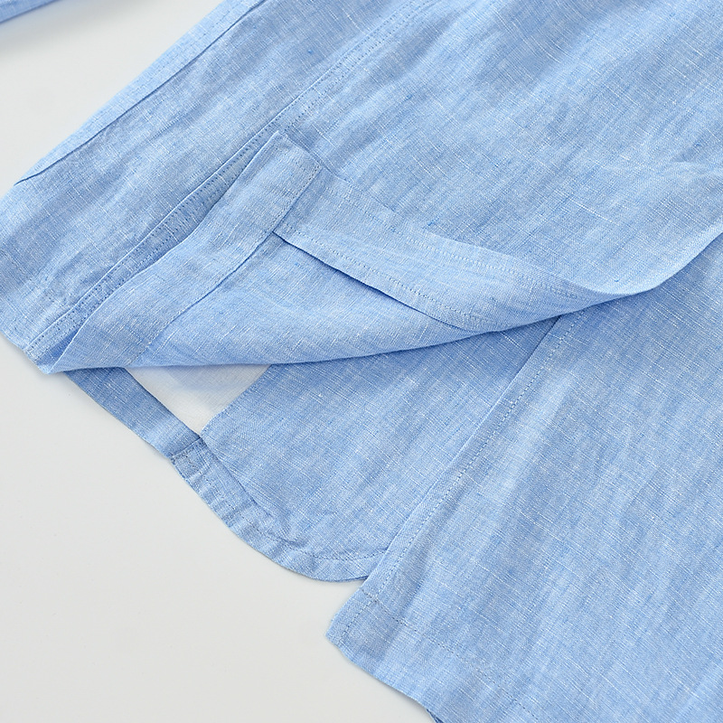 Mens Linen Casual Blazer Lightweight Breathable Loose 2Button Solid