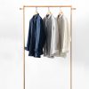 Mens Linen Shirt Loose Long Sleeve Pointed Collar Stone Washed Casual