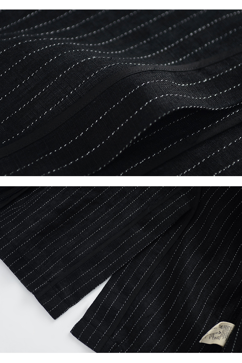 Mens Relaxed Linen Blazer Casual Breathable Spring Fall Multi-Pocket