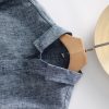 Mens Relaxed Linen Shirt ButtonDown Long Sleeve Breathable Pocket