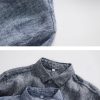 Mens Relaxed Linen Shirt ButtonDown Long Sleeve Breathable Pocket