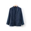 Mens Linen Casual Blazer Loose Fit Breathable Multi Pocket