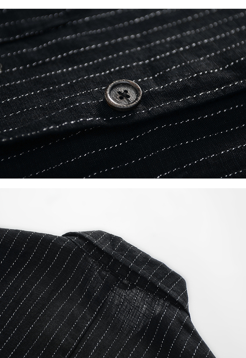 Mens Relaxed Linen Blazer Casual Breathable Spring Fall Multi-Pocket