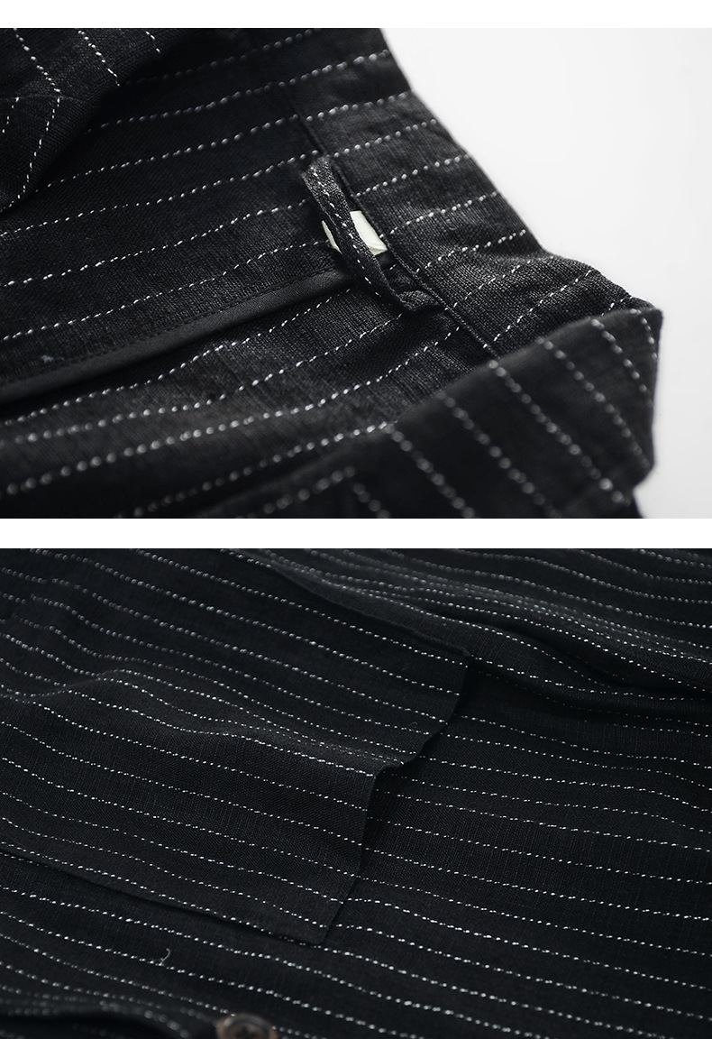 Mens Relaxed Linen Blazer Casual Breathable Spring Fall Multi-Pocket