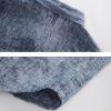 Mens Relaxed Linen Shirt ButtonDown Long Sleeve Breathable Pocket