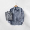 Mens Relaxed Linen Shirt ButtonDown Long Sleeve Breathable Pocket