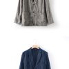 Mens Linen Casual Blazer Loose Fit Breathable Multi Pocket