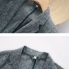Mens Linen Casual Blazer Loose Fit Breathable Multi Pocket