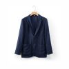 Mens Relaxed Linen Blazer Casual Breathable Spring Fall Multi-Pocket