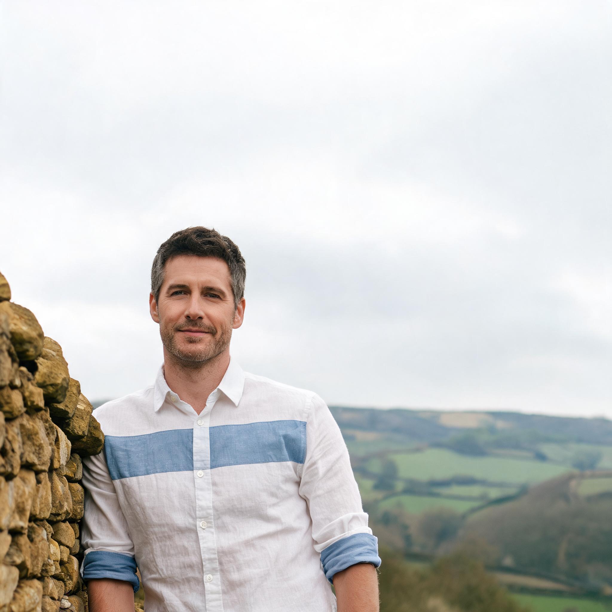 The "Chelsea" Relic Sand-Washed Colour-Block Shirt | 100% French Linen - Image 9